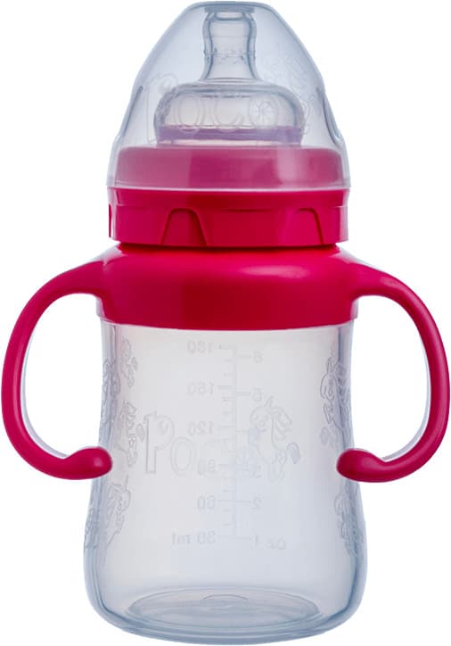 POCOBaby Biberon Silicone Rose ,180ml