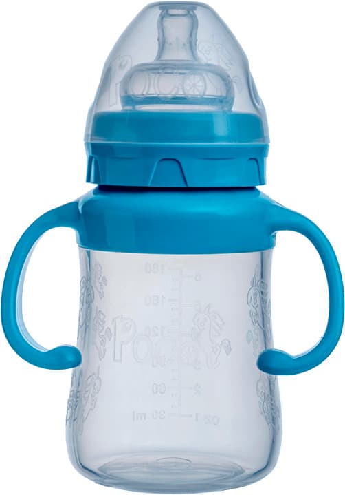 POCOBaby Biberon Silicone Bleu ,180ml