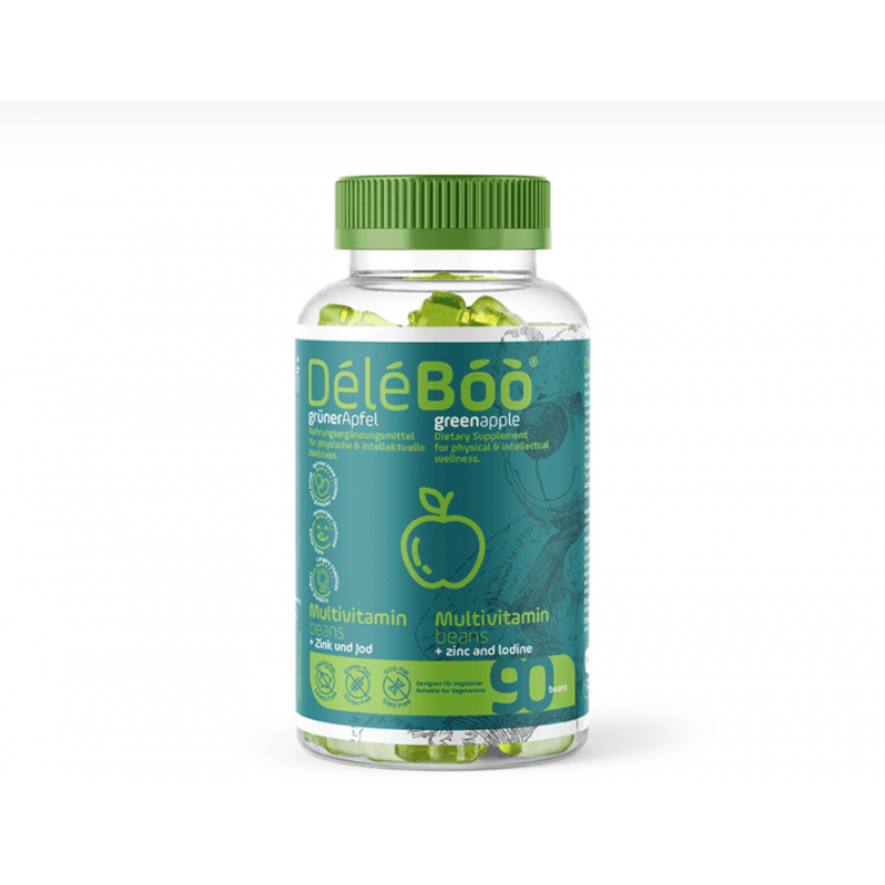 DELEBOO Multivitamin+Zinc+Lodine greenapple bt ,90