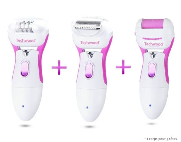 TECHWOOD 3en1 Epilateur-Rasoir-Râpe TREP351