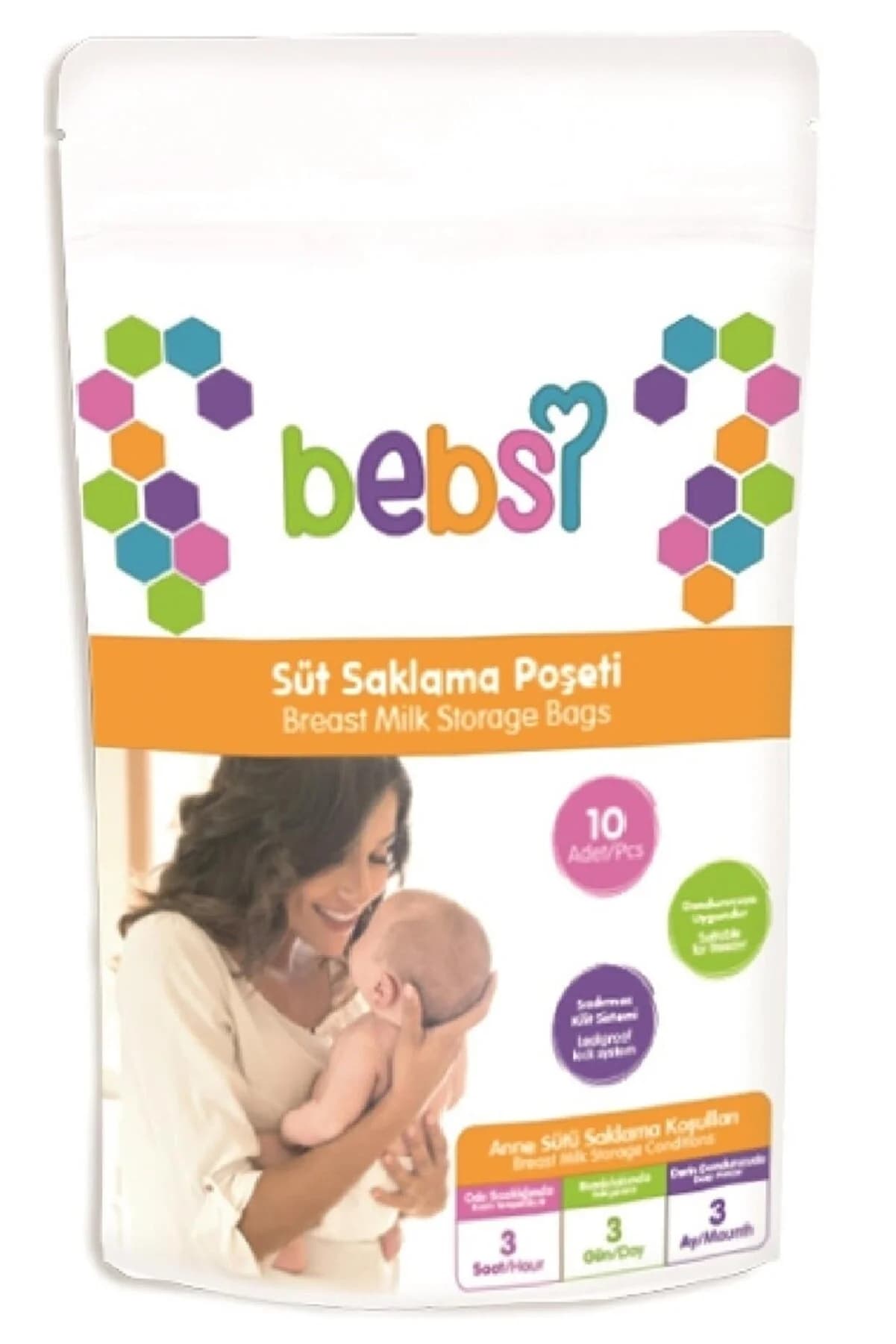 Bebsi 10 pièces sac de conservation du lait