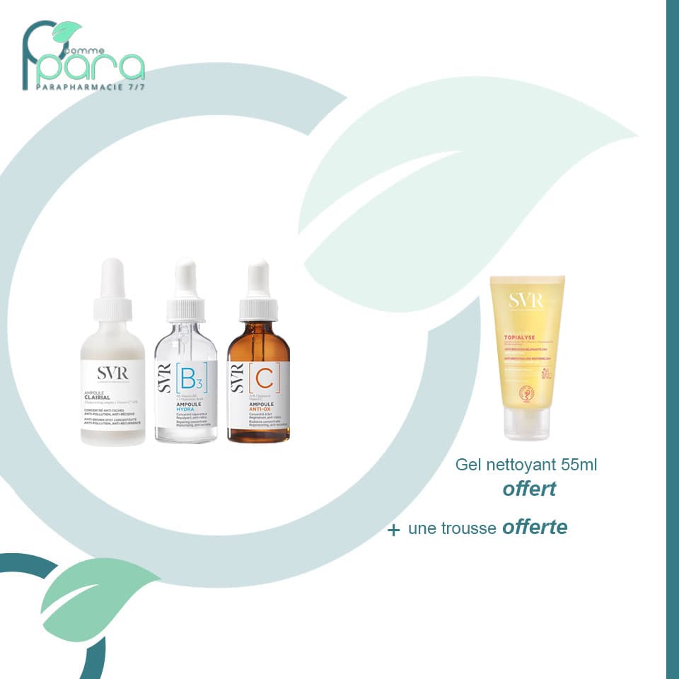 SVR PACK Trio Ampoule+Gel Net+Trousse OFFERT