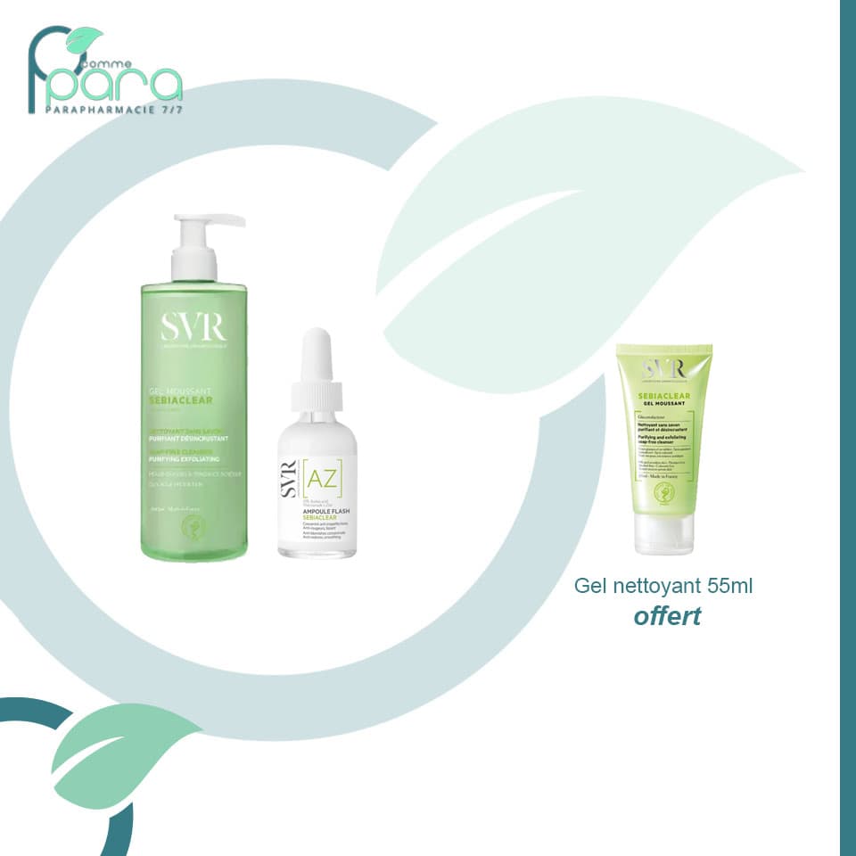 SVR PACK Sebiaclear Gel Moussant+Ampoule[AZ]