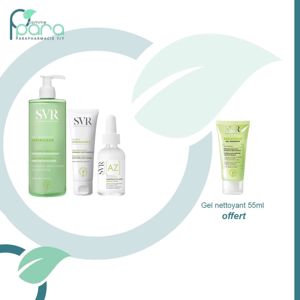 SVR PACK Sebiaclear Gel+Hydra+Ampoule[AZ]