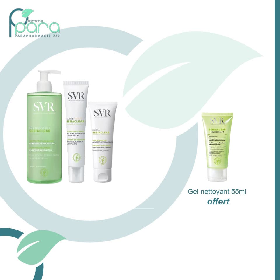 SVR PACK Sebiaclear Gel + Active+ Hydra