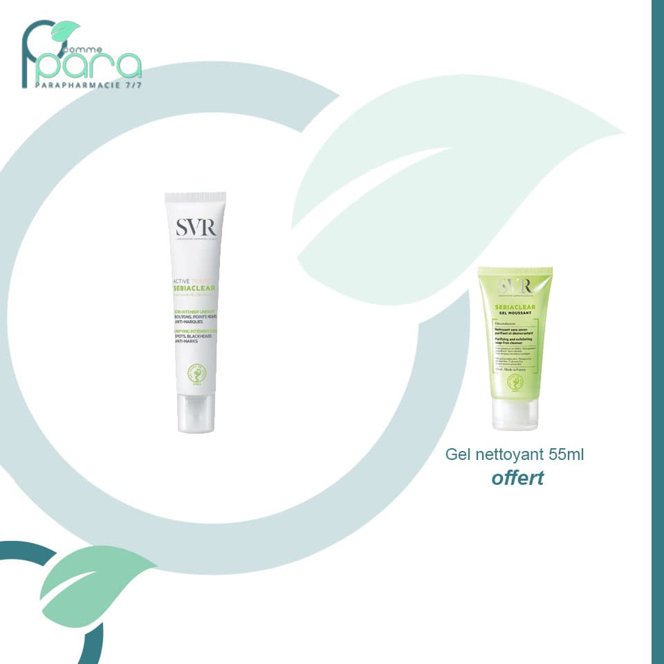 SVR PACK Sebiaclear Active Teinté +Gel Net OFFERT