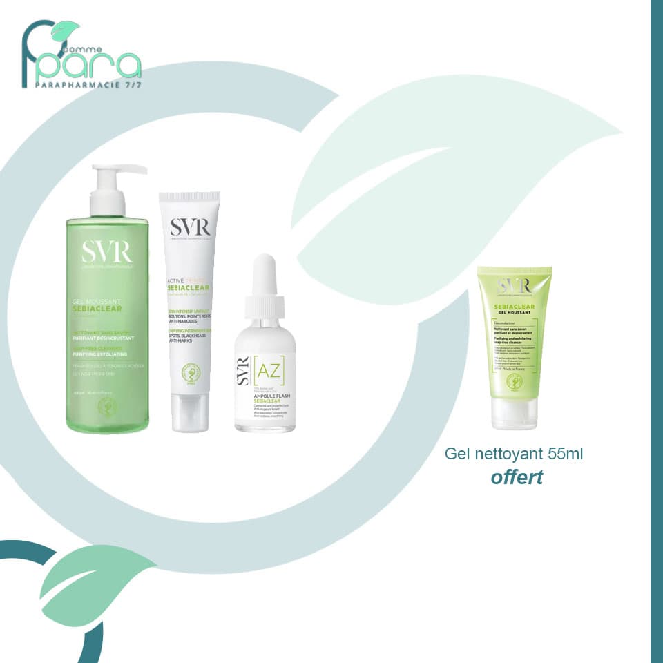 SVR PACK Sebiaclear Gel +Active+ Ampoule[AZ]