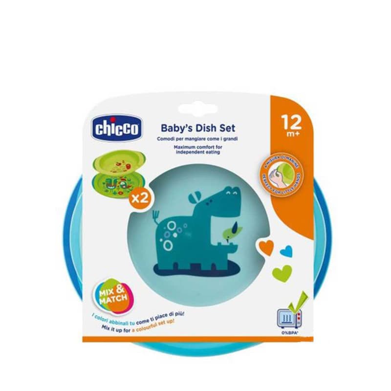 CHICCO Set D’assiettes Bleu 12M+