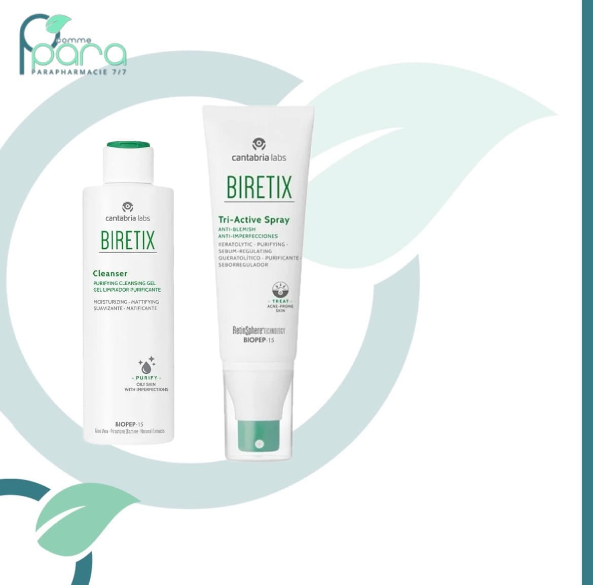 BIRETIX Pack Gel Cleanser+ Spray Tri Active