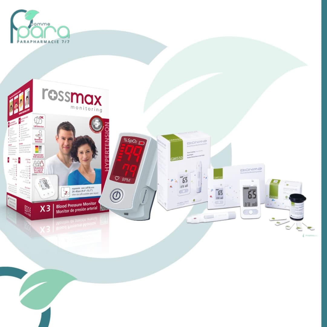 ROSSMAX Pack[Tensiomètre X3+Oxymètre]+BIONIME