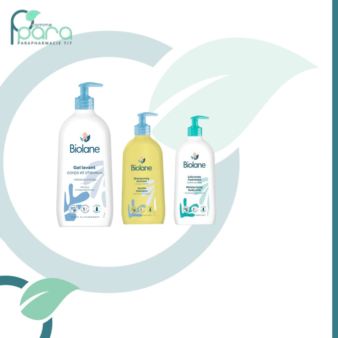 BIOLANE Pack Gel Lavant +Shamp Douceur+Lait Corps