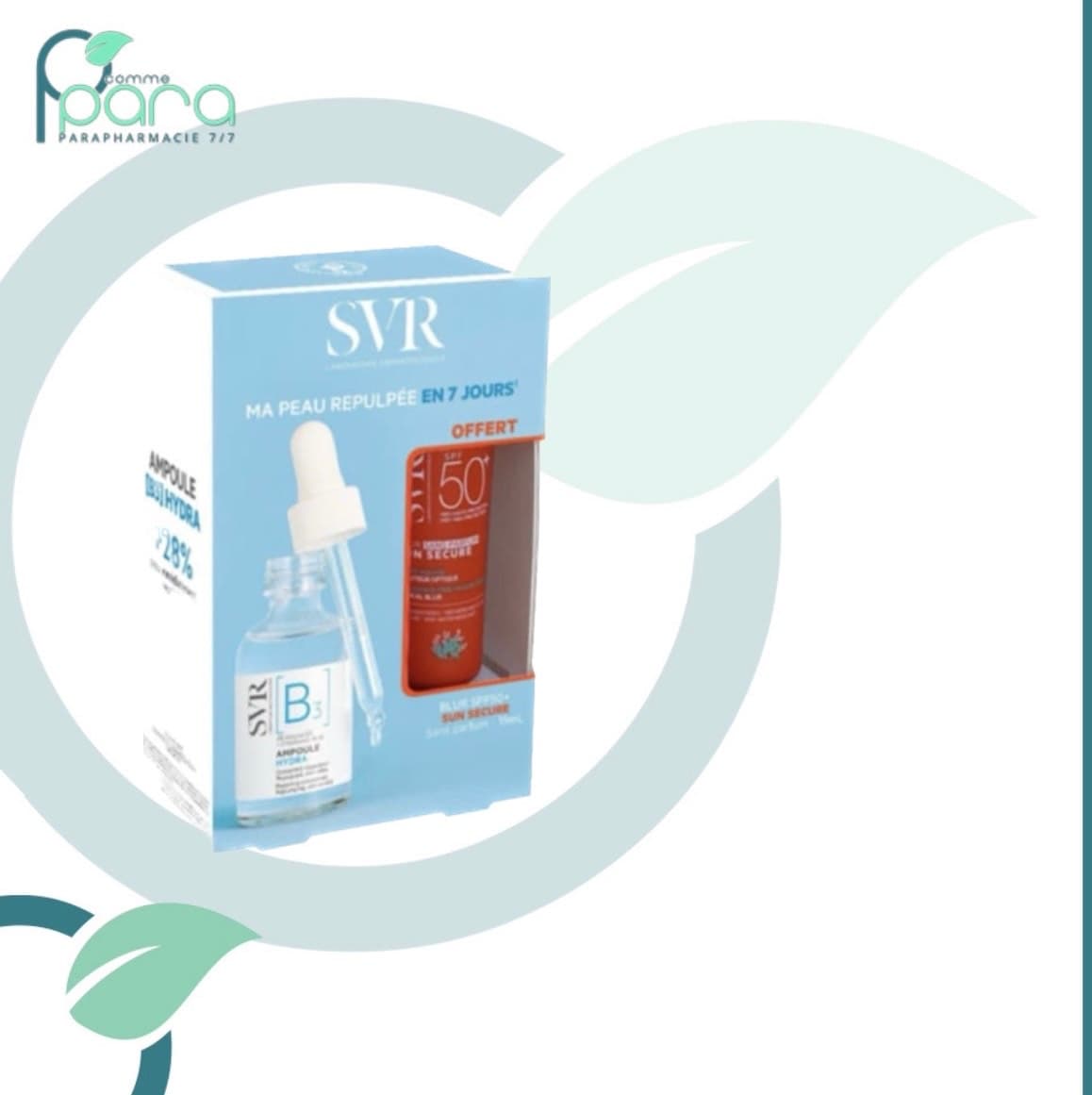 SVR Pack Ampoule[B]+Sun Secure Blur Sans Parfum
