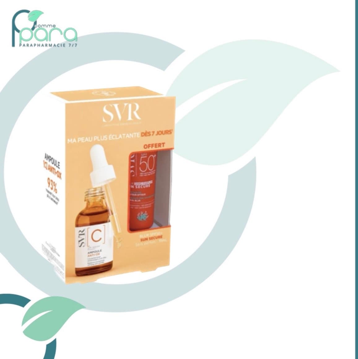 SVR Pack Ampoule C +Sun Secure Blur Sans Parfum