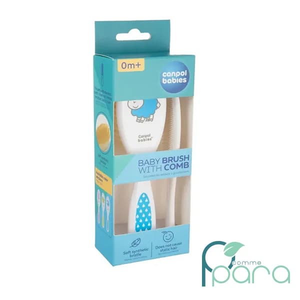 CANPOL Baby Set Brosse Et Peigne Bleu