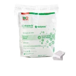 COTOPADS RECTANGLE COTON 8CM*10CM 200 PIECES
