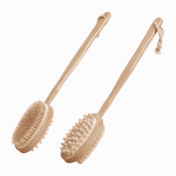 AZAL BROSSE DE DOUCHE EN BOIS DOUBLE FACE
