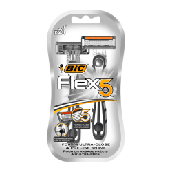 BIC FLEX 5 RASOIRS 5 LAMES HOMME BLISTER DE 2 PIECES