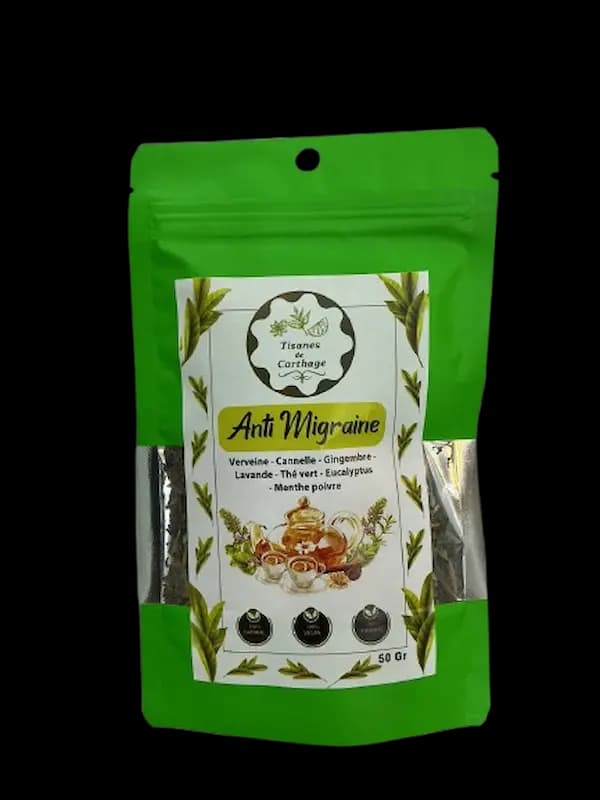 TISANES DE CARTHAGE ANTI MIGRAINE 50GR