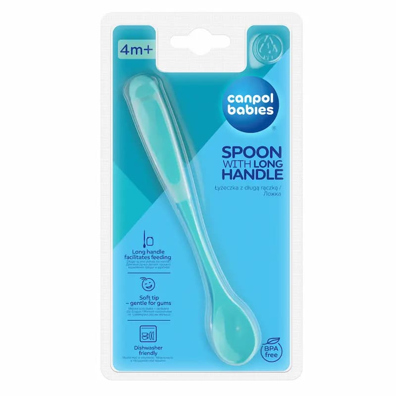 CANPOL BABIES CUILLERE BLEU A MANCHE LONG BLEU 4M+