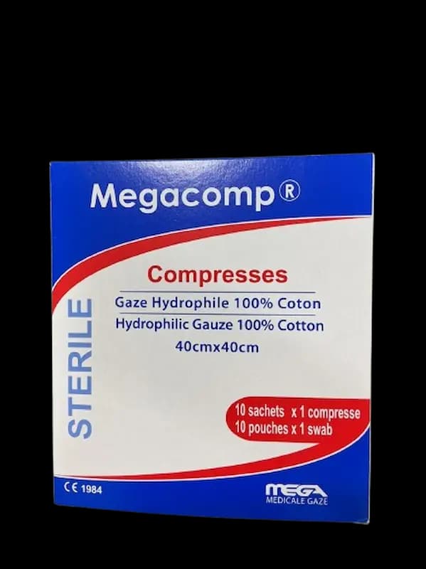MEGA COMPRESSES 40*40 STERILE B/10