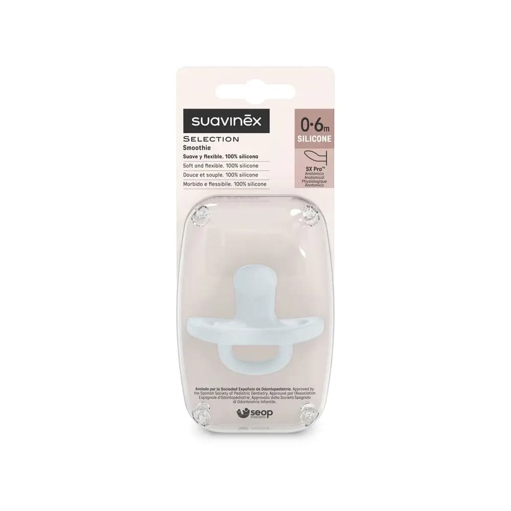 SUAVINEX SUCETTE EN SILICONE BLEU 0.6M(SX)
