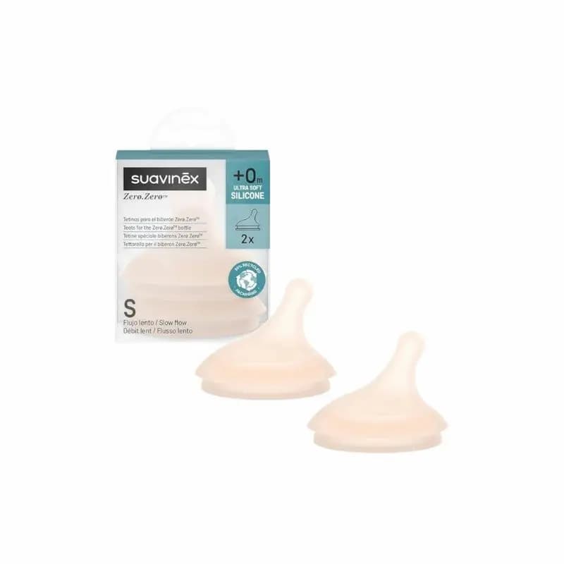SUAVINEX TETINE EN SILICONE ZERO.ZERO 2PCS +0M (S) 01 FAIR TONE
