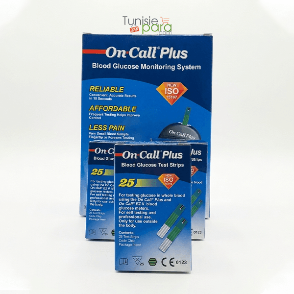 ON CALL plus appareil + 75 bandelettes + 10 lancettes