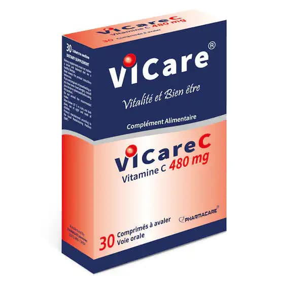 PHARMACARE VICARE vitamine C 480MG Boite 30 Comprimé