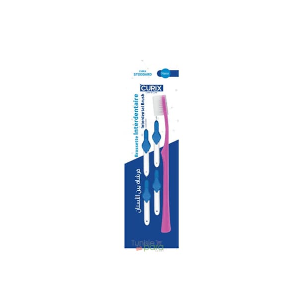 Brossette interdentaire Nano (0.6-0.7mm) + brosse à dents offerte – Curix