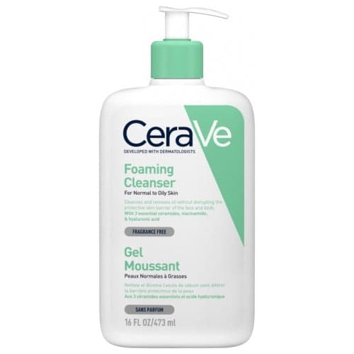 cerave gel moussant peaux normales a grasses 473 ml