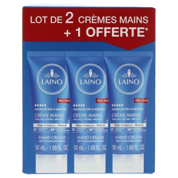 Laino Pack crème mains 50ml LOT de 3