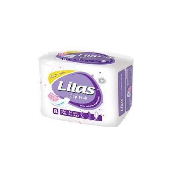 Lilas Serviettes Clip Nuit Micro Aérée B/8