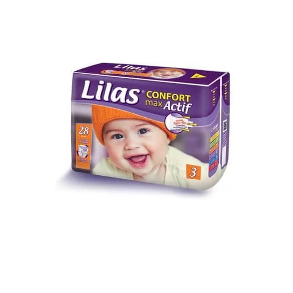 LILAS Confort max actif couche bebe T3 5-10kg b/28