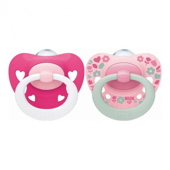 NUK sucette signature rose 6-18m