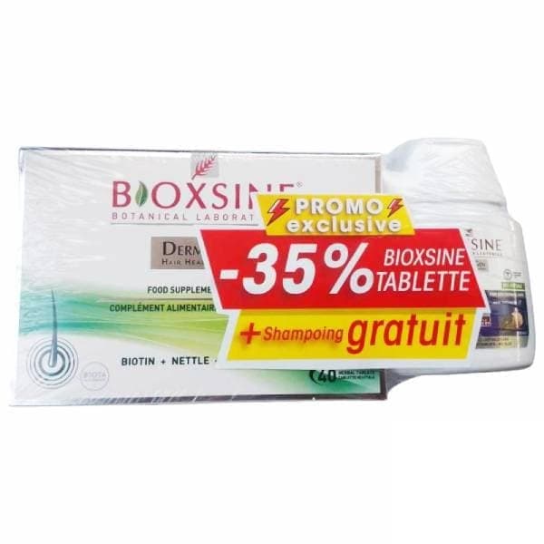 Bioxsine pack tablette 40 comprimes + bioxsine shampoing l’ail noir100 ml