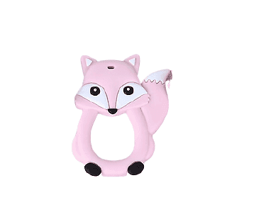 BABY PUR anneau de dentition renard rose