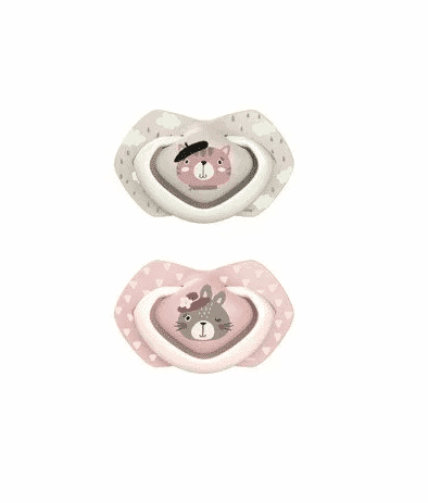 canpol babies 2 sucette universelle 0-6 bonjour paris rose