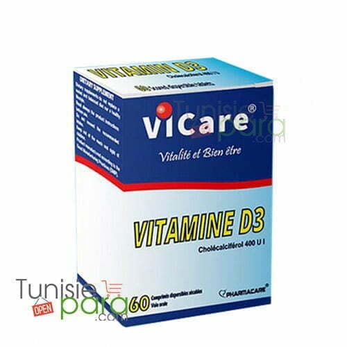 PHARMACARE VICARE vitamine D3 400UI 60 Comprimés