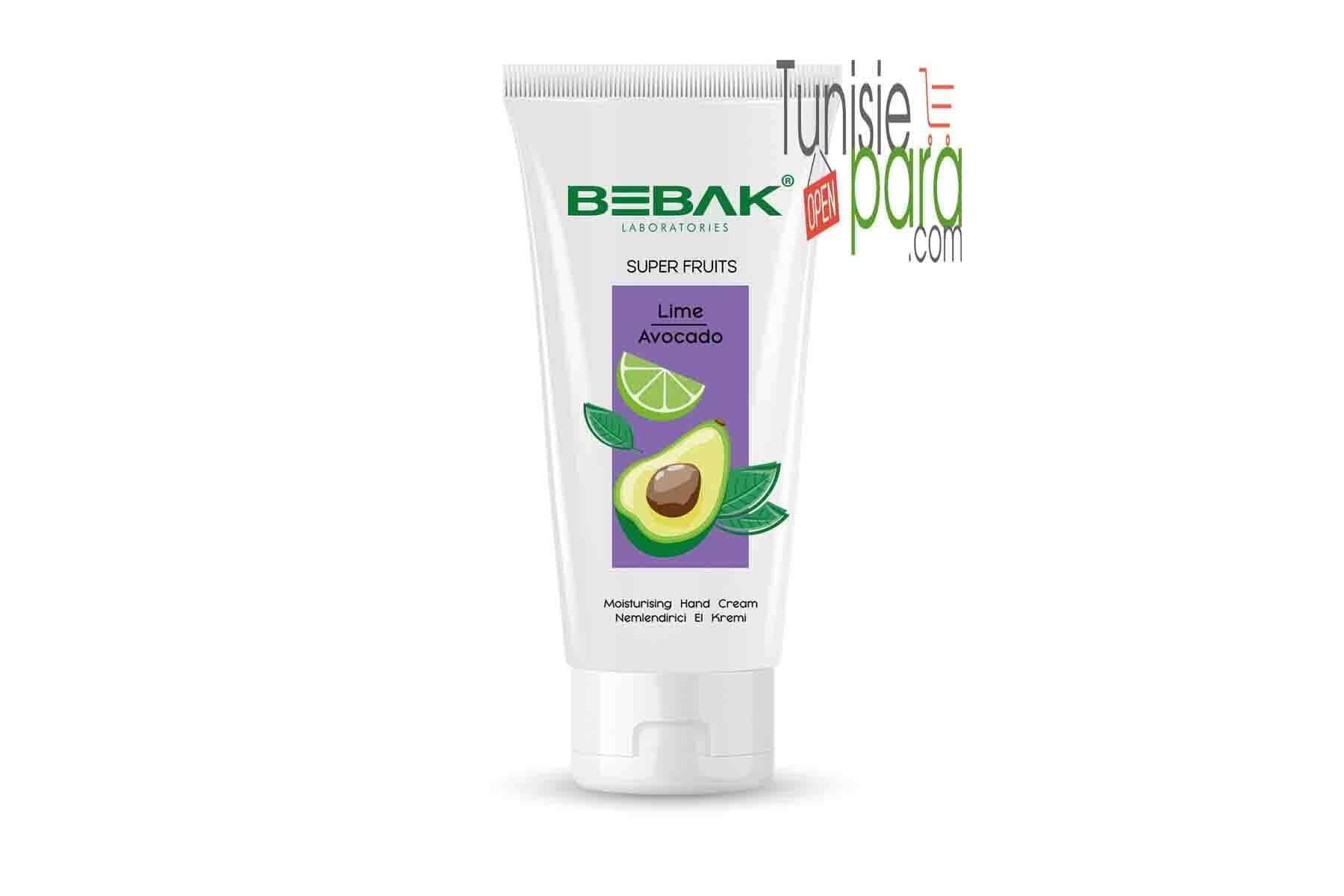 Bebak Crème pour les mains -Extrait d’avocat et de citron vert 40 ml