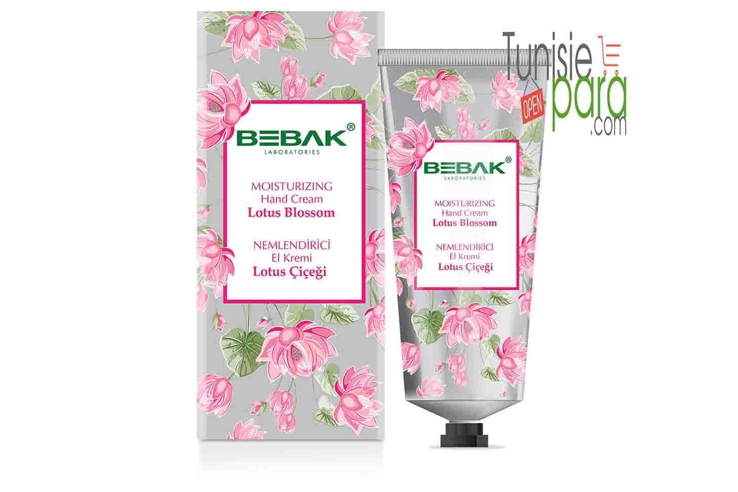 BEBAK Crème pour les mains à l’extrait de fleur de lotus 60 ML