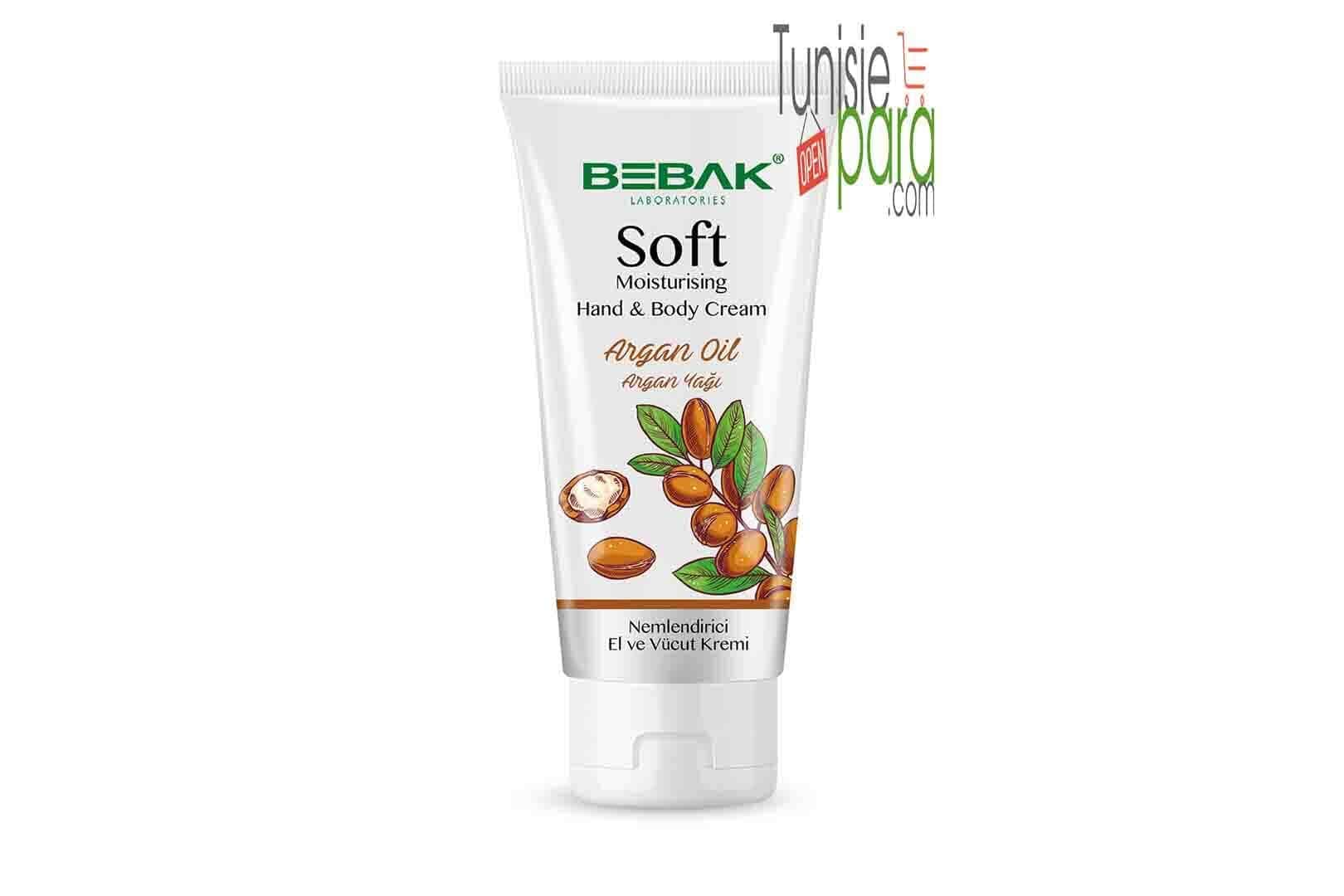 Bebak Soft Crème Mains et Corps – Huile d’Argan 75 ml