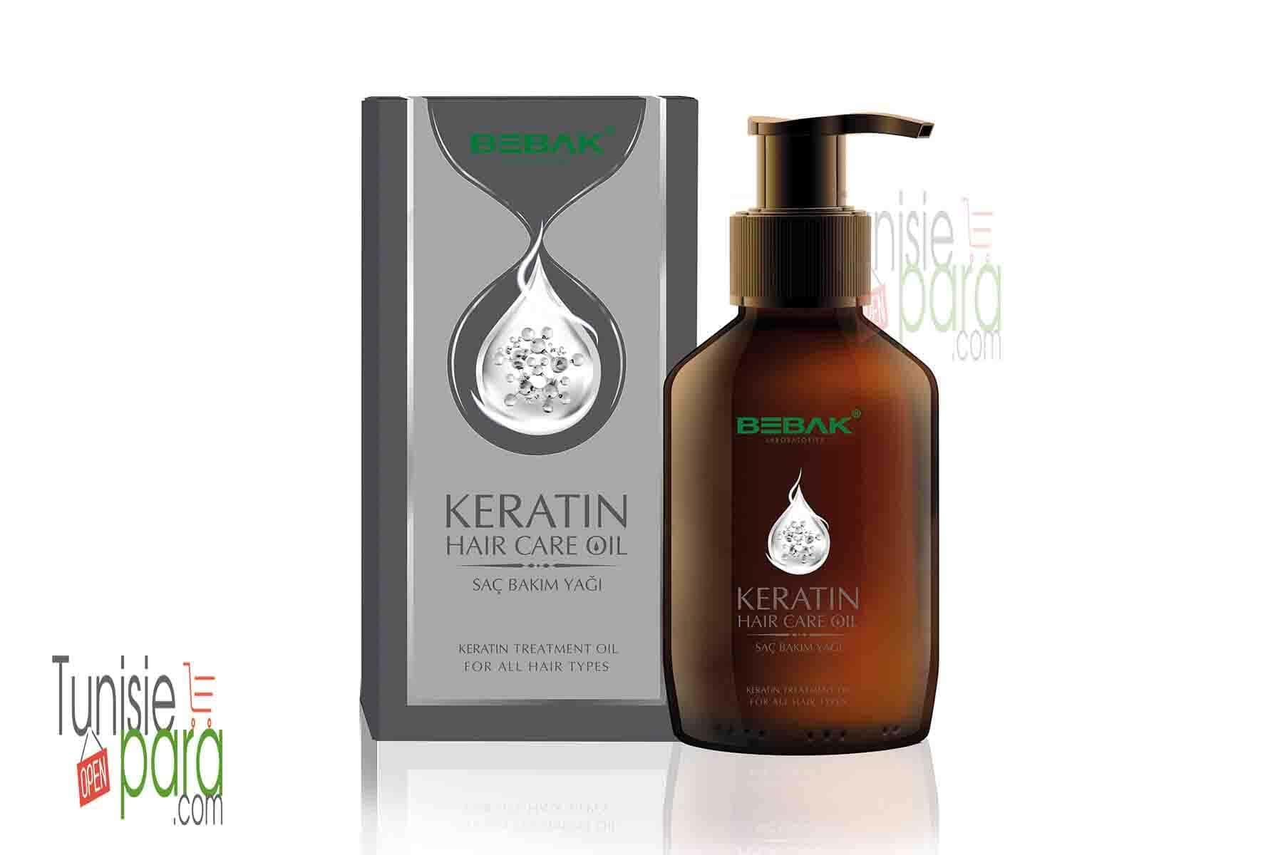 Bebak Huile Kératine cheveux – Soin réparateur 100 ML