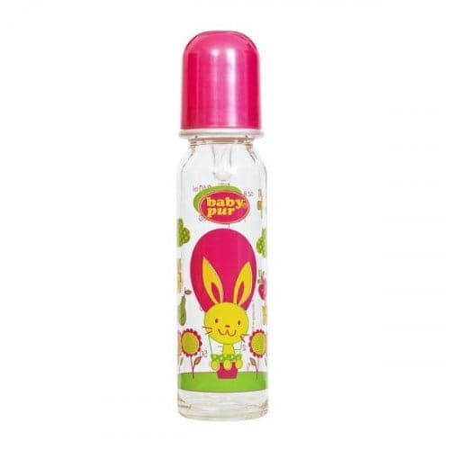Baby pur Biberon en verre 240 ml rose