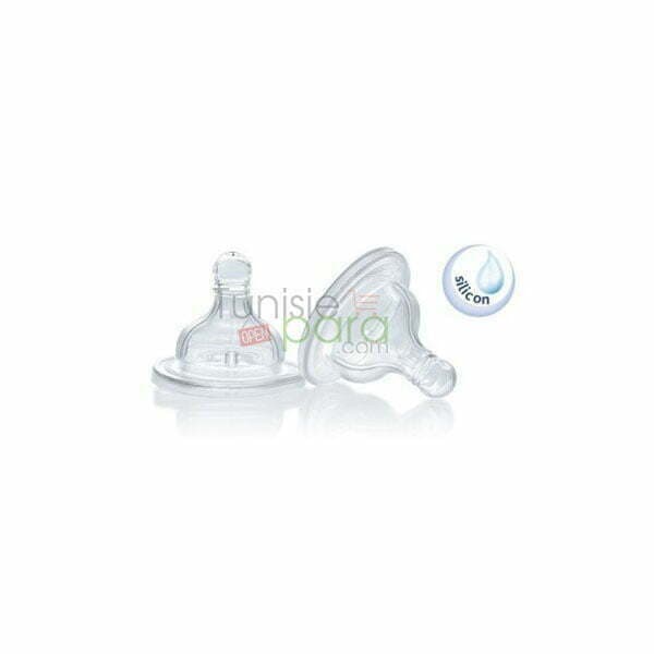 Chicco lot de 2 tetines silicone, 2m+