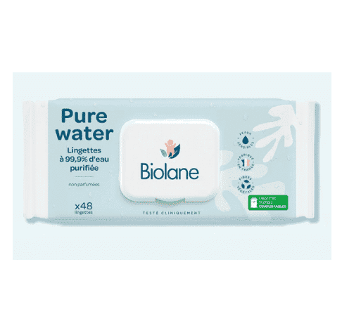Biolane Lingettes Pure water bt/48