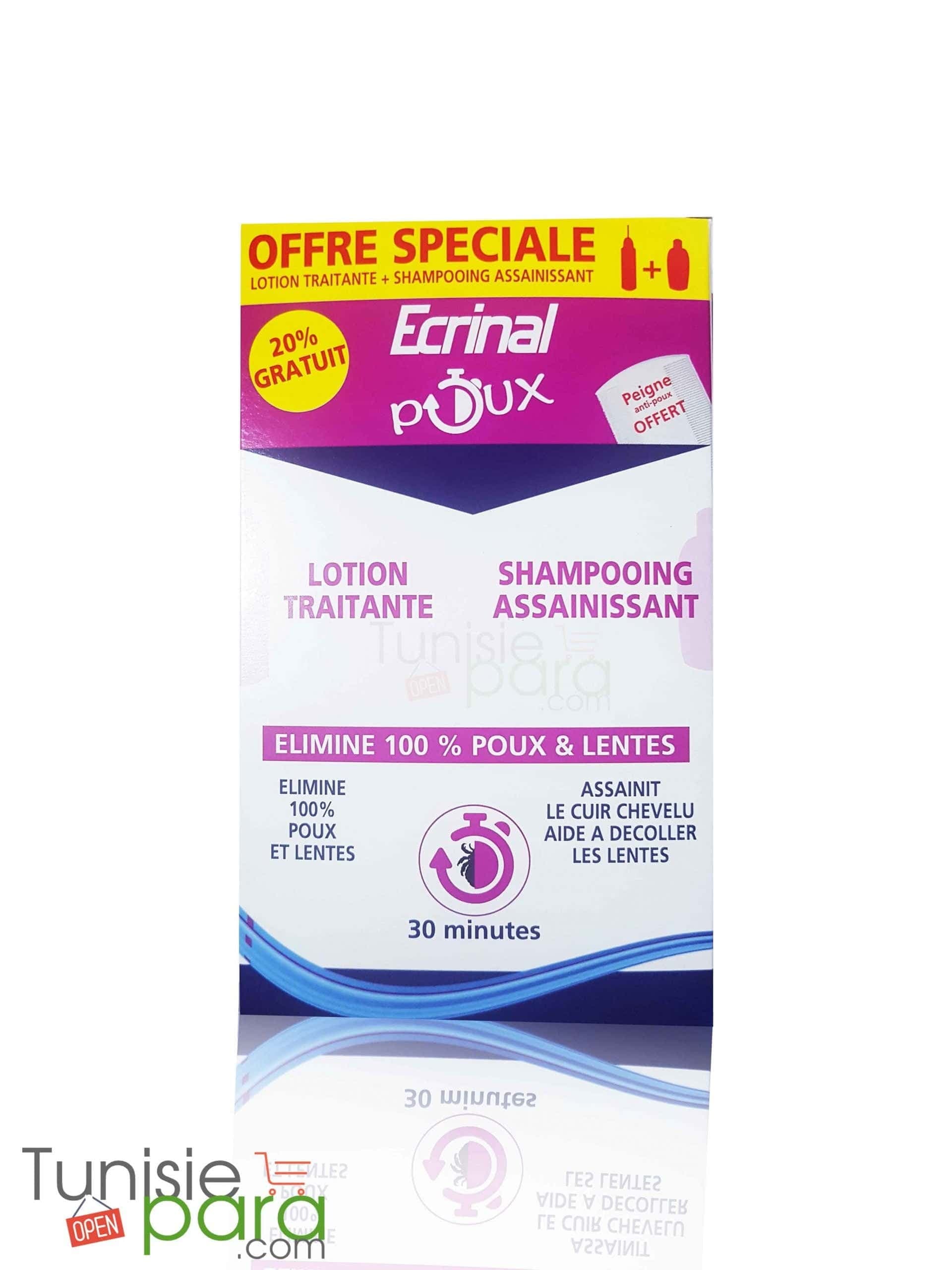 Ecrinal anti-poux offre speciale lotion+shampooing
