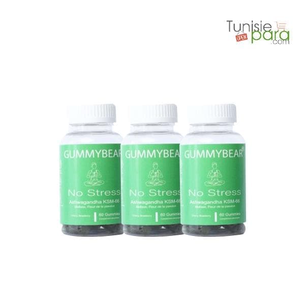 Gummy Bear no stress 60 Gummies Pack 3 boites