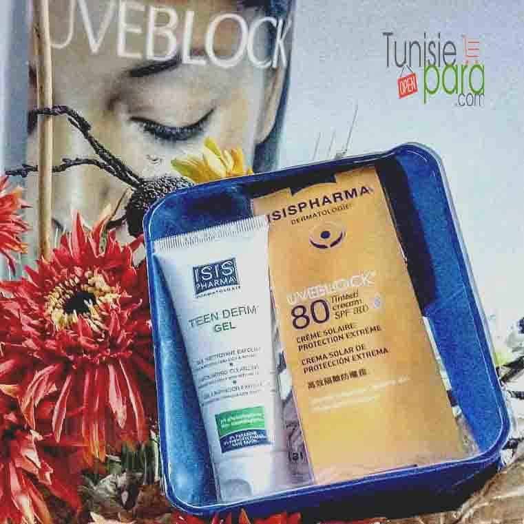 Isis Pharma pack UVEBLOCK CRÈME MINÉRALE TEINTÉE SPF 80 + Gel Nettoyant TEEN DERM 40ml
