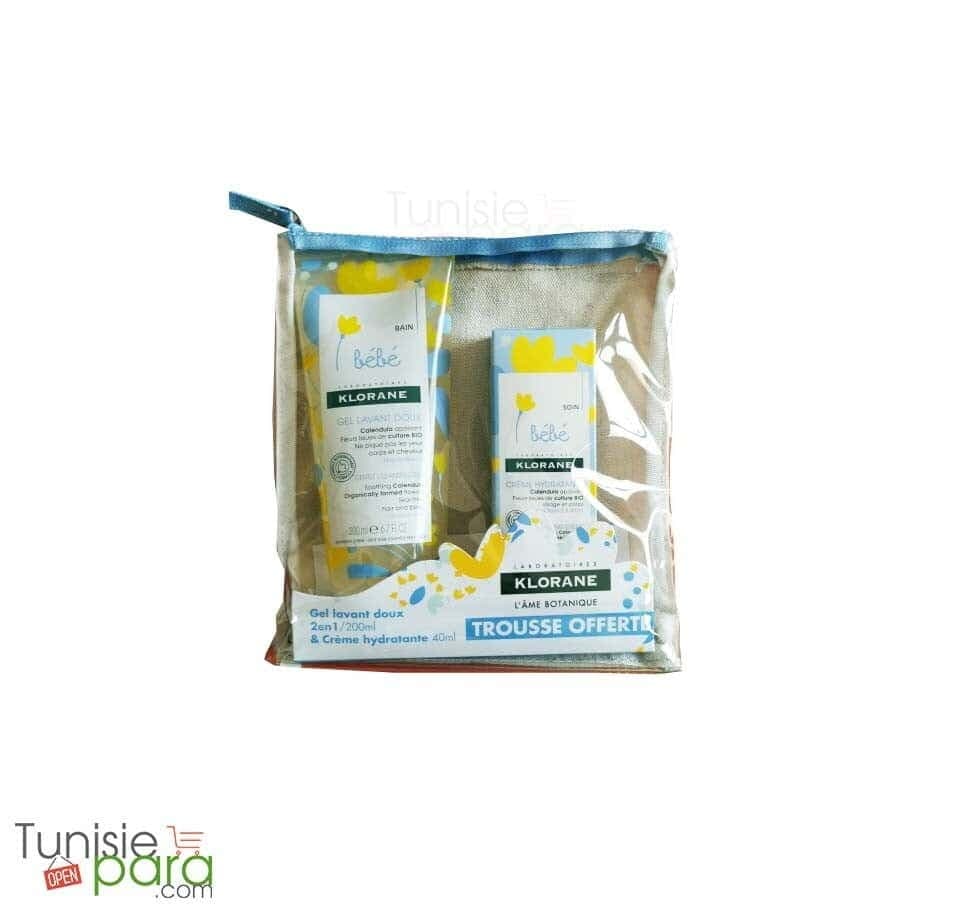 Klorane Bébé Trousse Gel Lavant Doux 200 Ml + Klorane Crème Hydratante 40 Ml