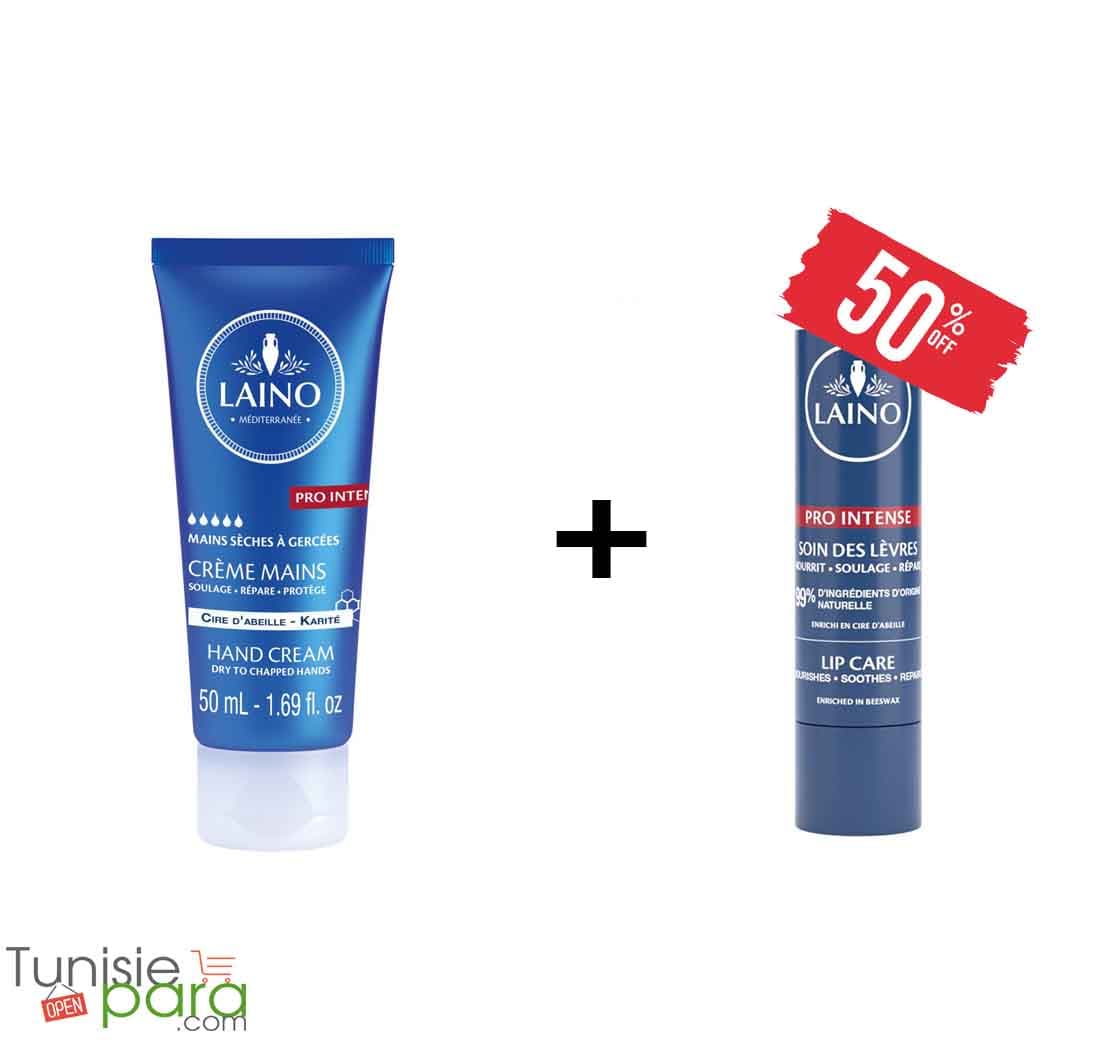 Laino Pack Crème Main Pro Intense Cire D’abeille 50 Ml + Soin Des Lèvres Cire D’abeille 4 G Offert